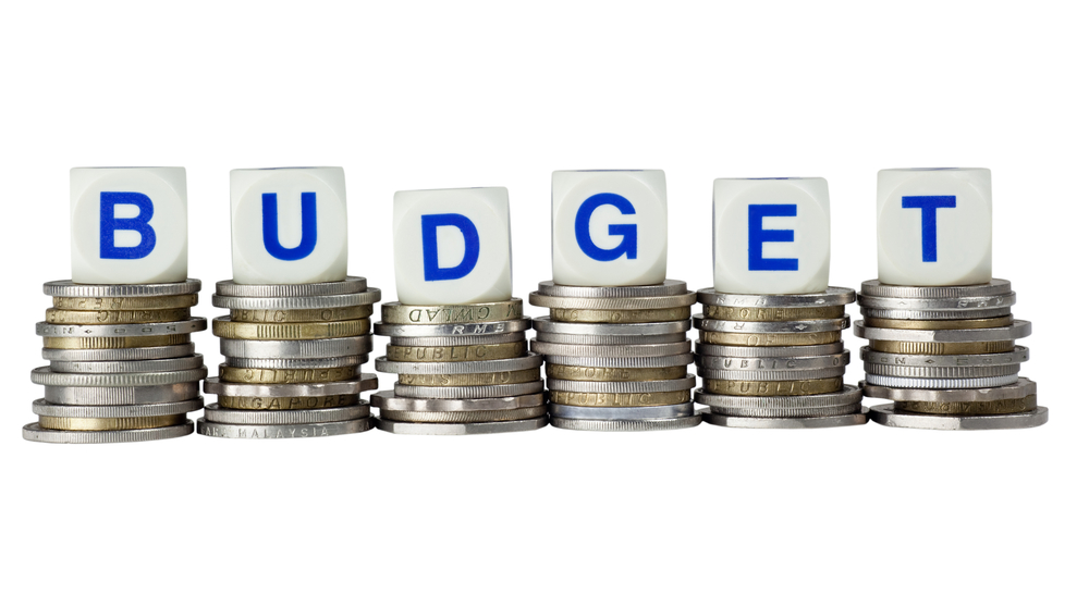 coins and budget letters