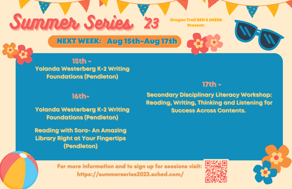 Summer Series Last week schedule