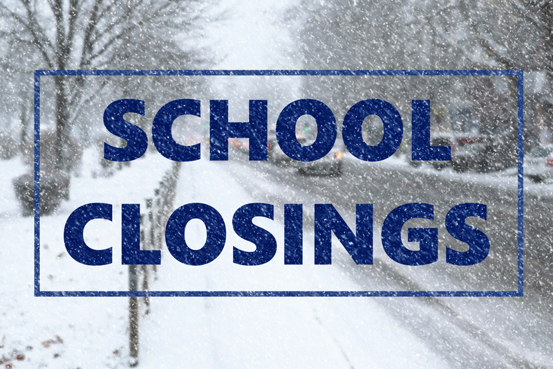 school closings sign