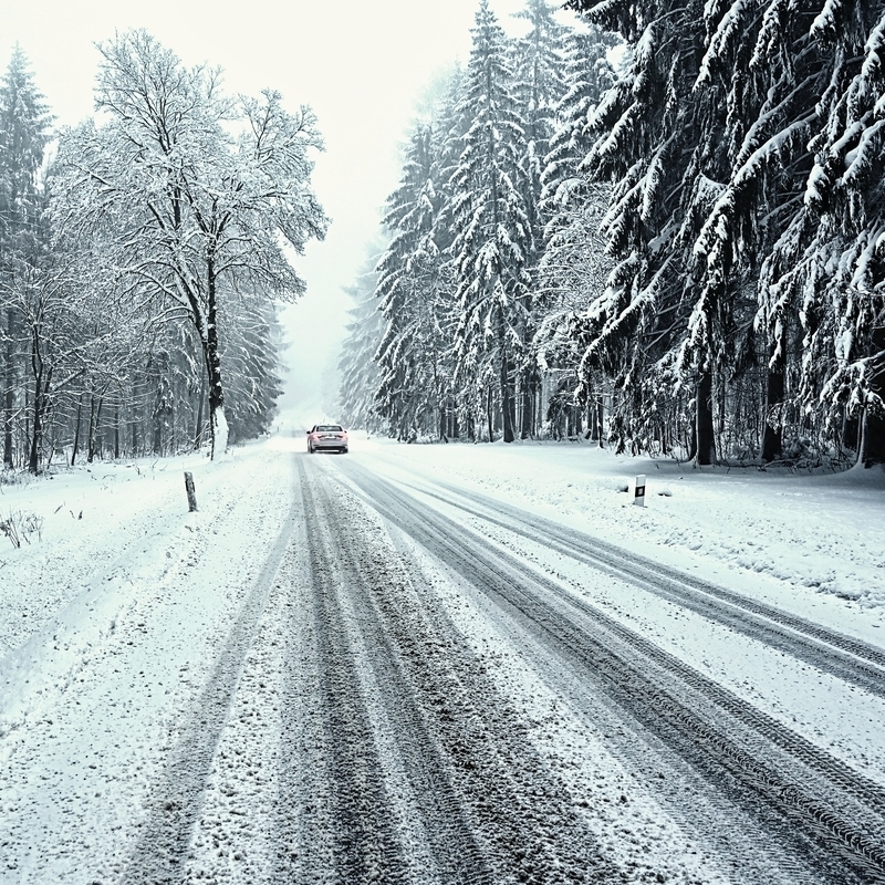 snowy road