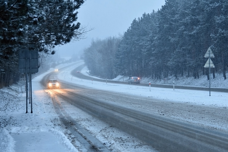 snowy road